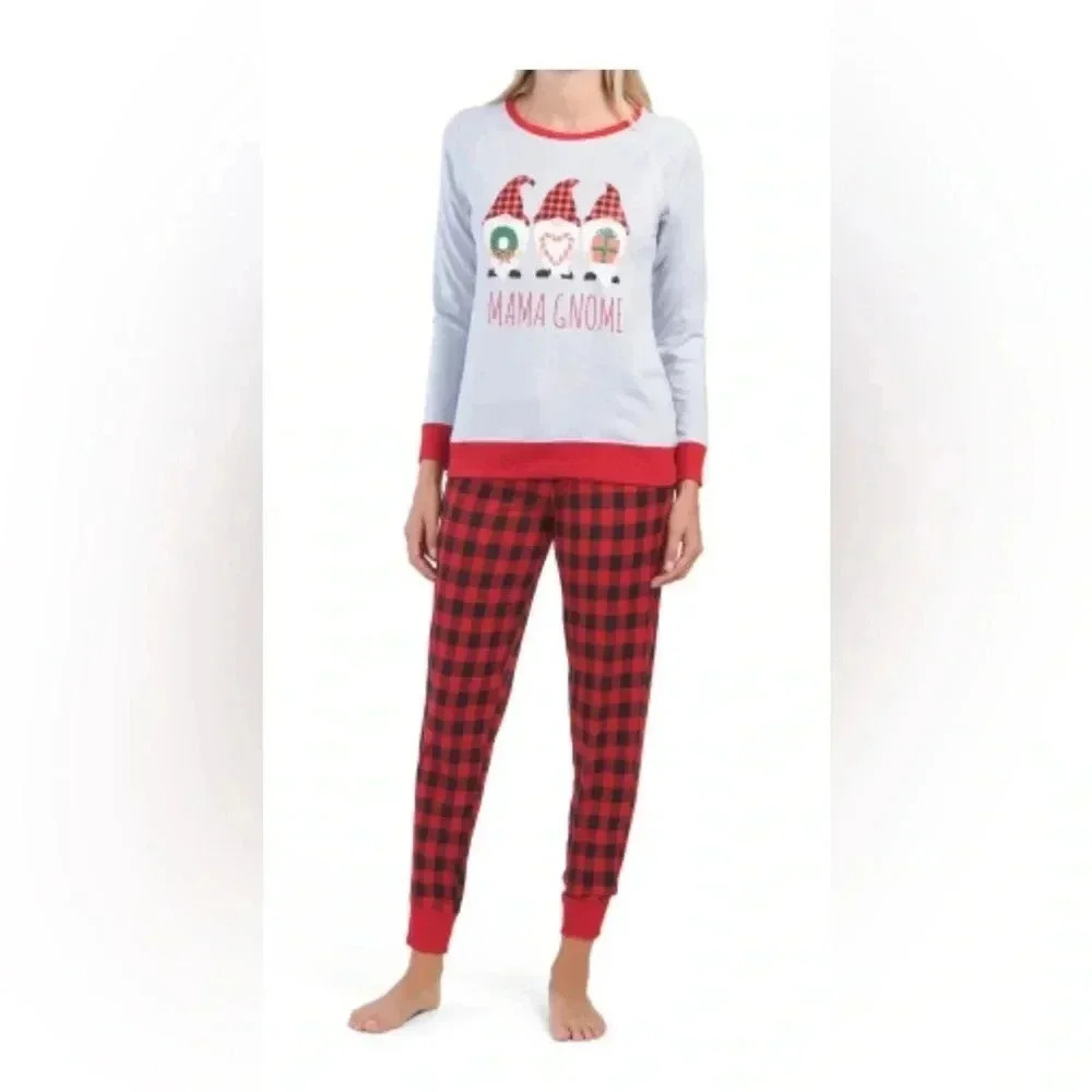JACLYN INTIMATES Mama Gnome Christmas Pajama Set. Size Large. Festive🎄NWTS!!